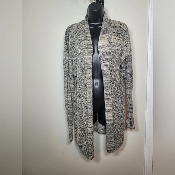 Leo and Nicole Open Knit Long Line Cardigan sz L - Picture 1 of 8